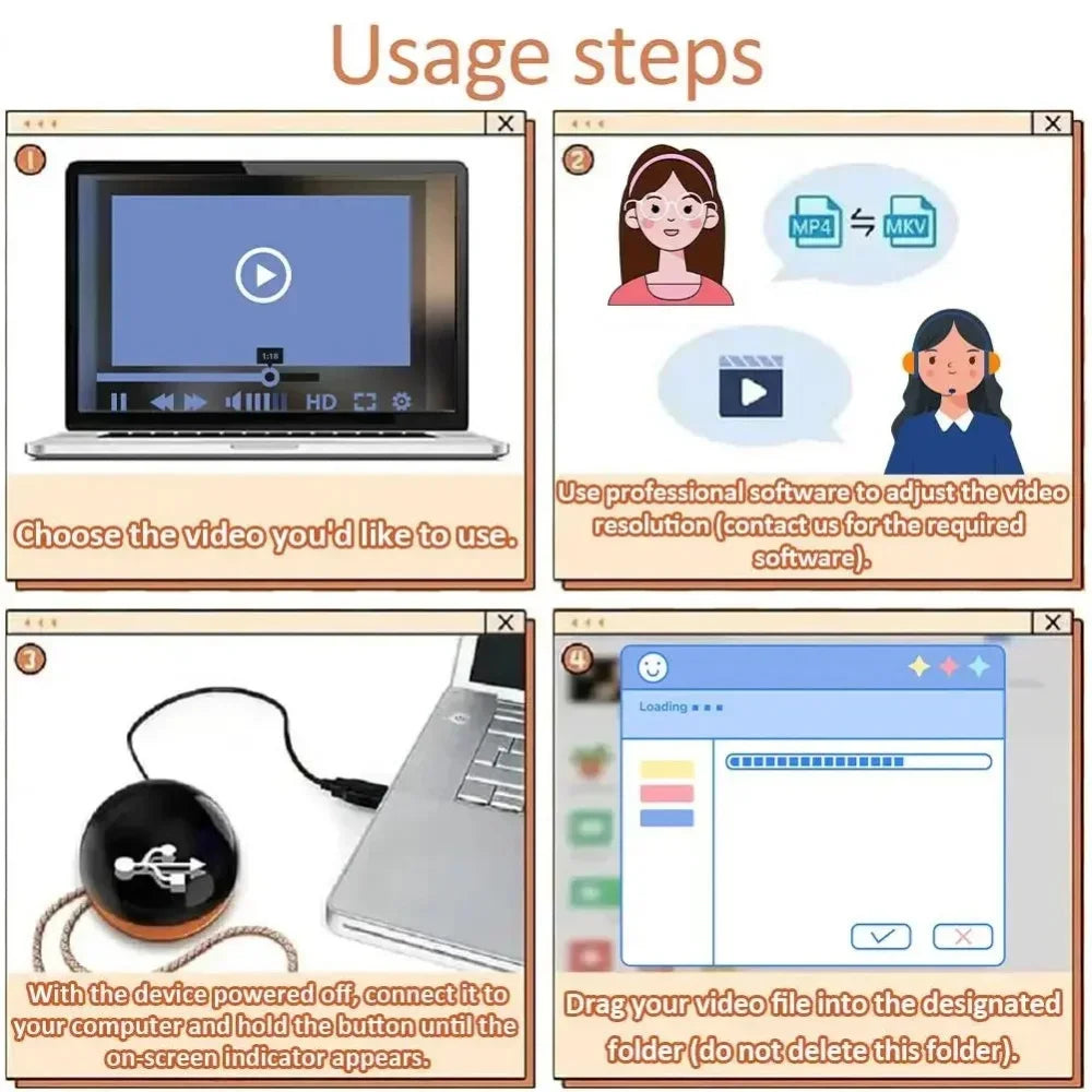 The Memory Sphere: 360° 3D Video Player & Digital Art Glass Ball Lamp