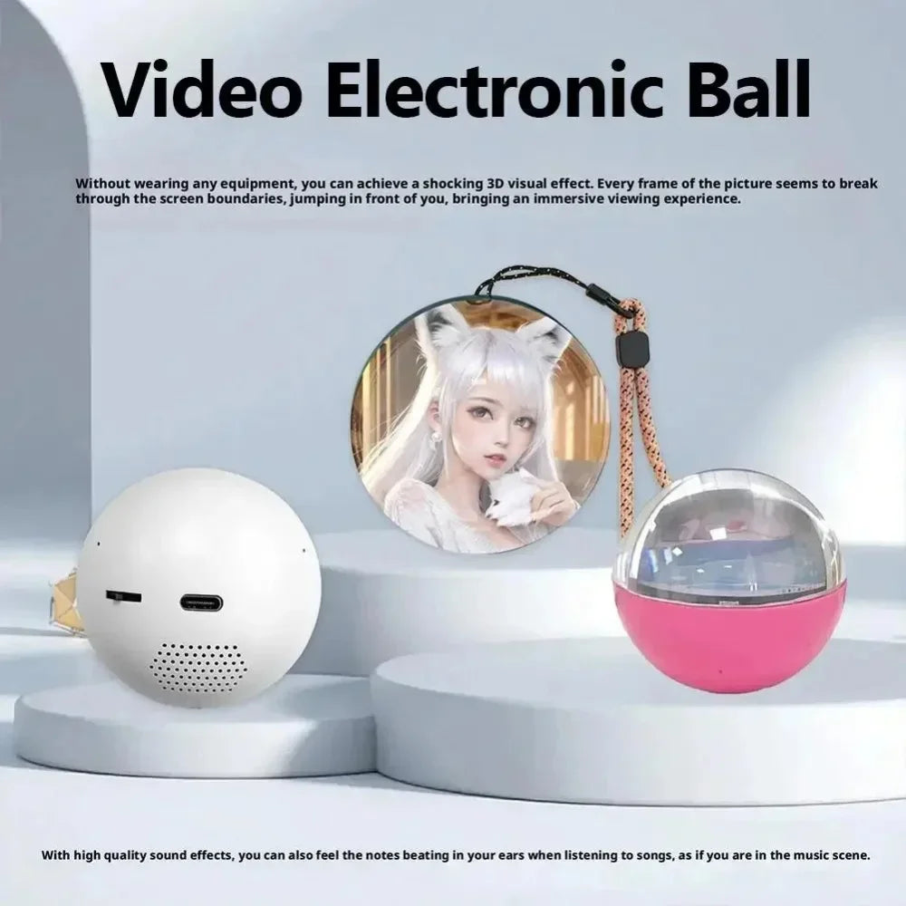 The Memory Sphere: 360° 3D Video Player & Digital Art Glass Ball Lamp