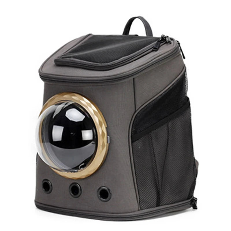 Expandable Space Capsule Pet Backpack, Large Capacity Dog & Cat Carrier with Breathable Design for Travel