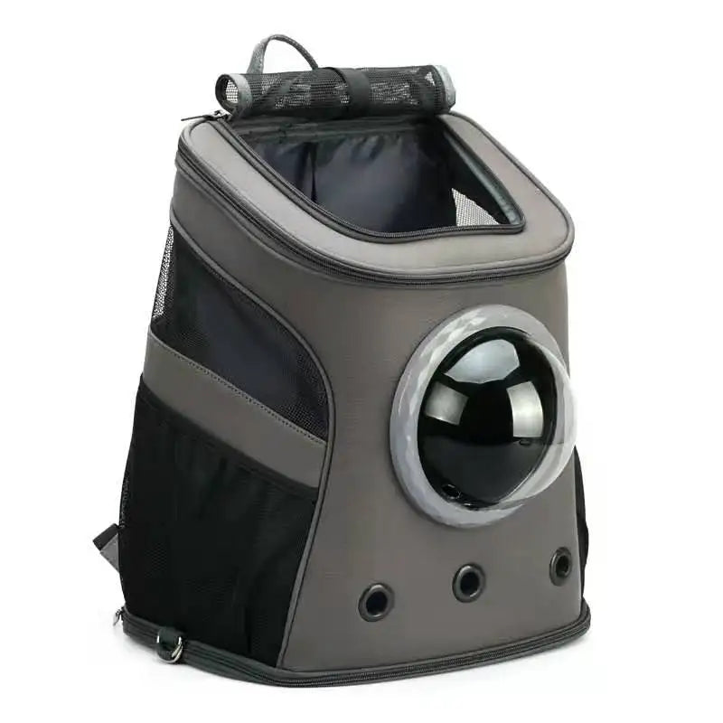 Expandable Space Capsule Pet Backpack, Large Capacity Dog & Cat Carrier with Breathable Design for Travel