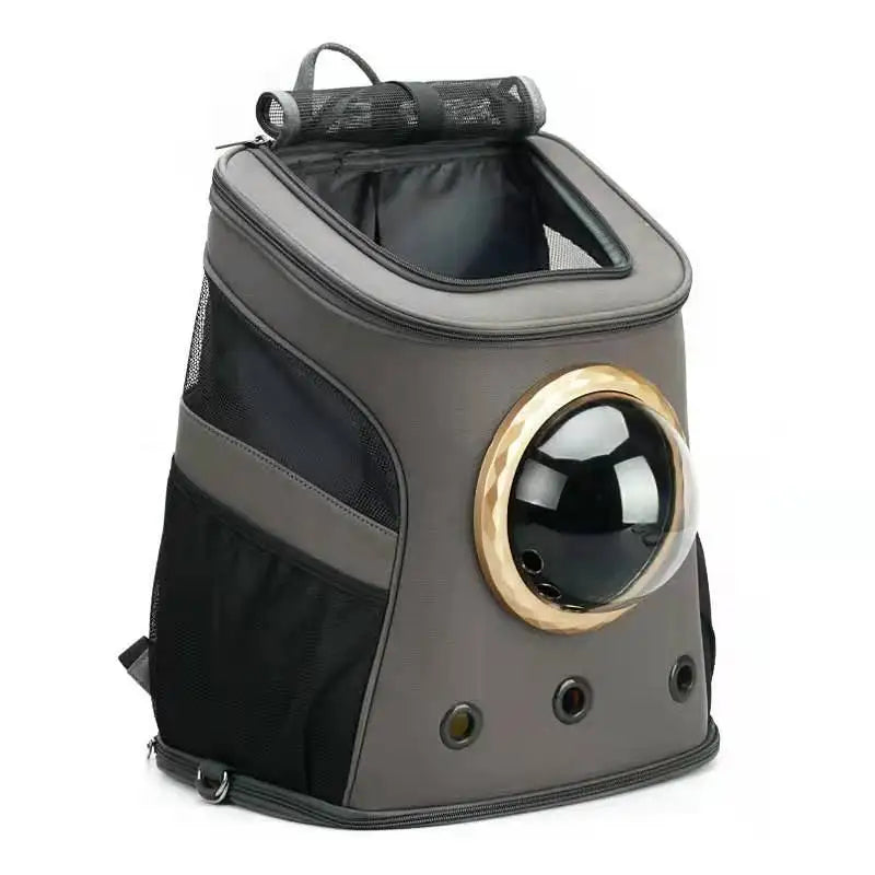 Expandable Space Capsule Pet Backpack, Large Capacity Dog & Cat Carrier with Breathable Design for Travel